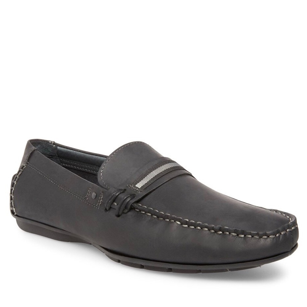Steve Madden Men's Shovon Loafer, Black Leather, 8 並行輸入品 | Steve Madden Men\u0027s Shovon Loafer, Black Leather, 7.5